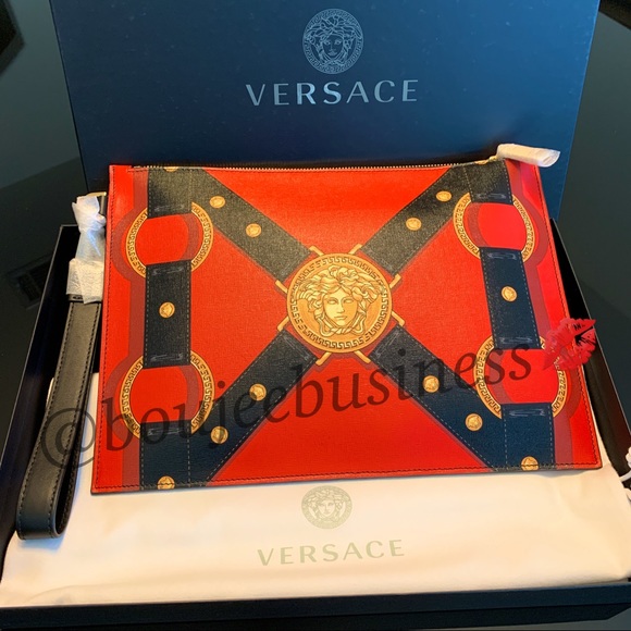 Versace Handbags - VERSACE Medusa Harness Print Pouch